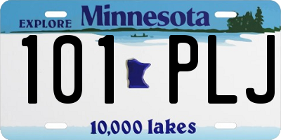 MN license plate 101PLJ