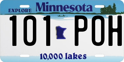 MN license plate 101POH