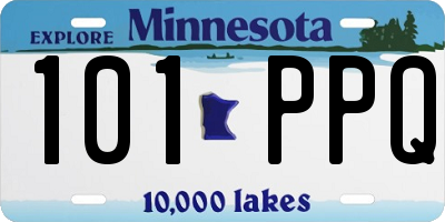 MN license plate 101PPQ