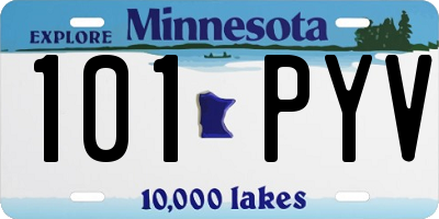 MN license plate 101PYV