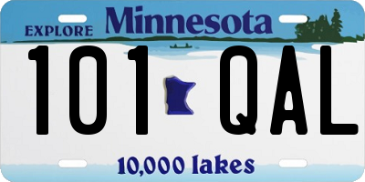 MN license plate 101QAL