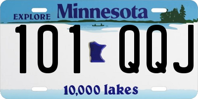 MN license plate 101QQJ