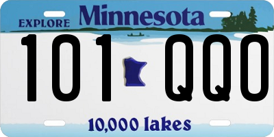 MN license plate 101QQO