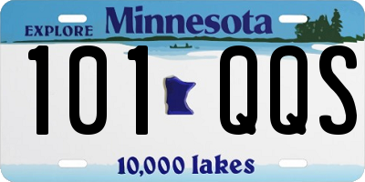 MN license plate 101QQS