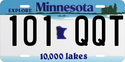 MN license plate 101QQT