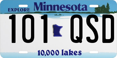 MN license plate 101QSD