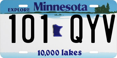 MN license plate 101QYV