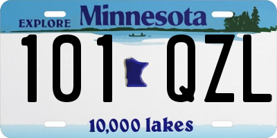 MN license plate 101QZL