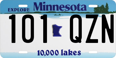 MN license plate 101QZN