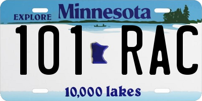 MN license plate 101RAC
