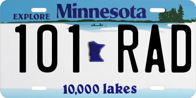 MN license plate 101RAD