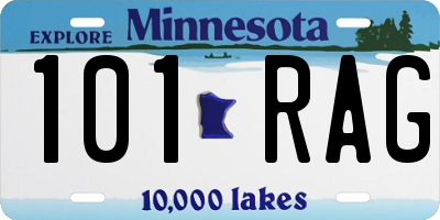 MN license plate 101RAG