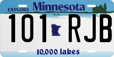 MN license plate 101RJB