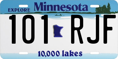 MN license plate 101RJF