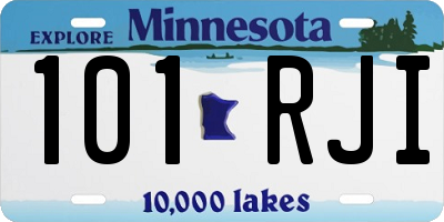 MN license plate 101RJI