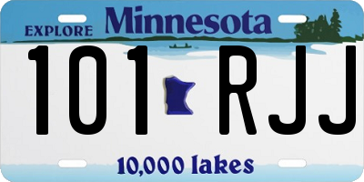 MN license plate 101RJJ