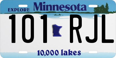 MN license plate 101RJL