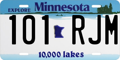 MN license plate 101RJM