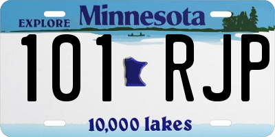MN license plate 101RJP