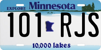 MN license plate 101RJS