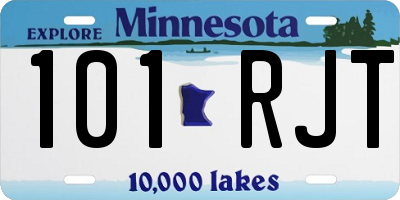 MN license plate 101RJT