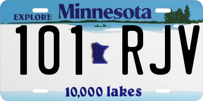 MN license plate 101RJV