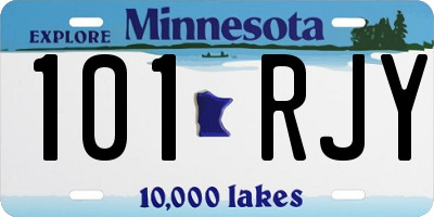 MN license plate 101RJY