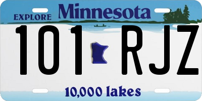 MN license plate 101RJZ