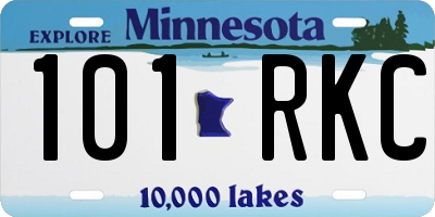 MN license plate 101RKC