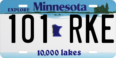 MN license plate 101RKE