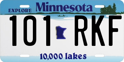 MN license plate 101RKF