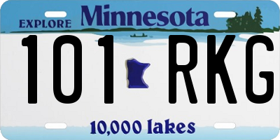MN license plate 101RKG