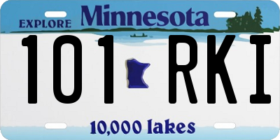 MN license plate 101RKI