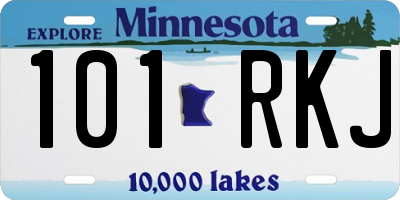 MN license plate 101RKJ