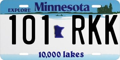 MN license plate 101RKK