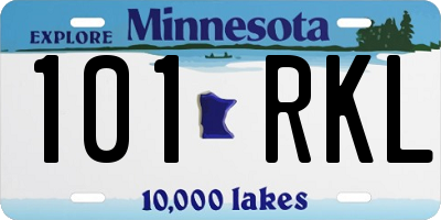 MN license plate 101RKL