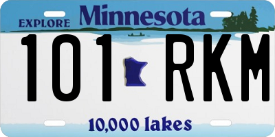 MN license plate 101RKM