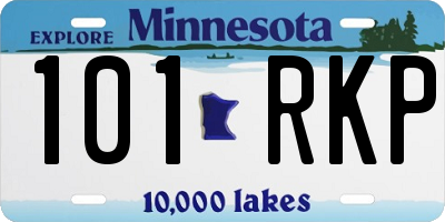 MN license plate 101RKP