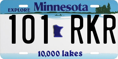 MN license plate 101RKR