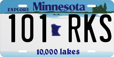 MN license plate 101RKS