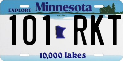 MN license plate 101RKT
