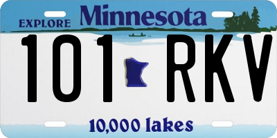 MN license plate 101RKV