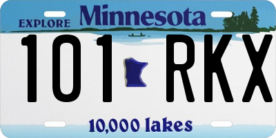 MN license plate 101RKX