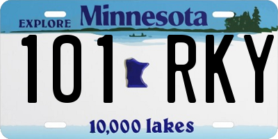 MN license plate 101RKY