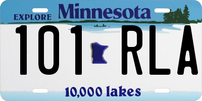 MN license plate 101RLA