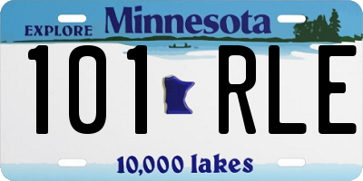 MN license plate 101RLE