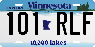 MN license plate 101RLF