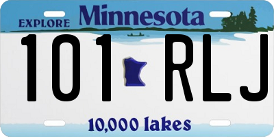 MN license plate 101RLJ