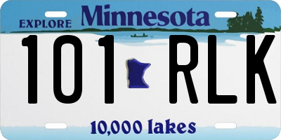 MN license plate 101RLK