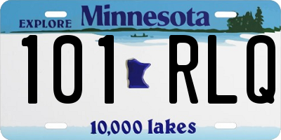 MN license plate 101RLQ